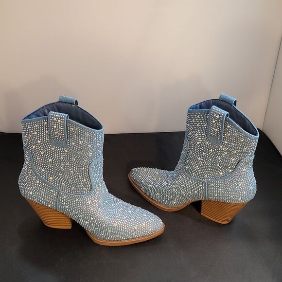 BRAND NEW FOREVER RIVER RHINESTONE WESTERN BOOTIES - Picture 6 of 15